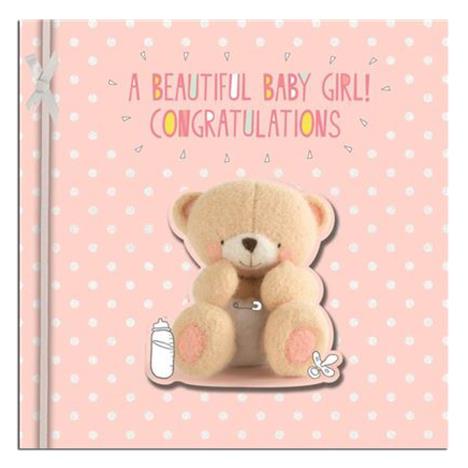 A Beautiful Baby Girl Forever Friends Congratulations Card